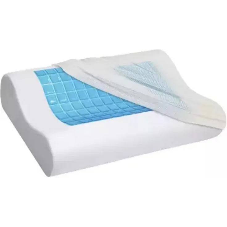 MALATEC Gelschaumkopfkissen Nackenstützkissen: Großes Memory-Schaum Kissen mit Kühltechnologie, Orthopädisches Memory-Gel Kopfkissen Set, Orthopädisches Memory-Gel Kopfkissen, Orthopädisches Profil, Memory-Schaum mit kühlendem Gel