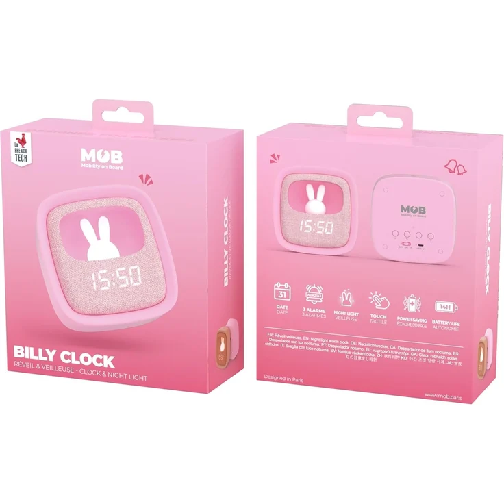 Wecker Billy mit Nachtlicht - Marshmallow – Bild 6