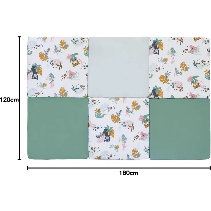 Tinéo - Krabbeldecke – großer Spielteppich für Babys – Motorikmatte – Bodenmatte für Babys – multifunktional 5-in-1 – 120x180 cm (Jungle Buddies) – Bild 3