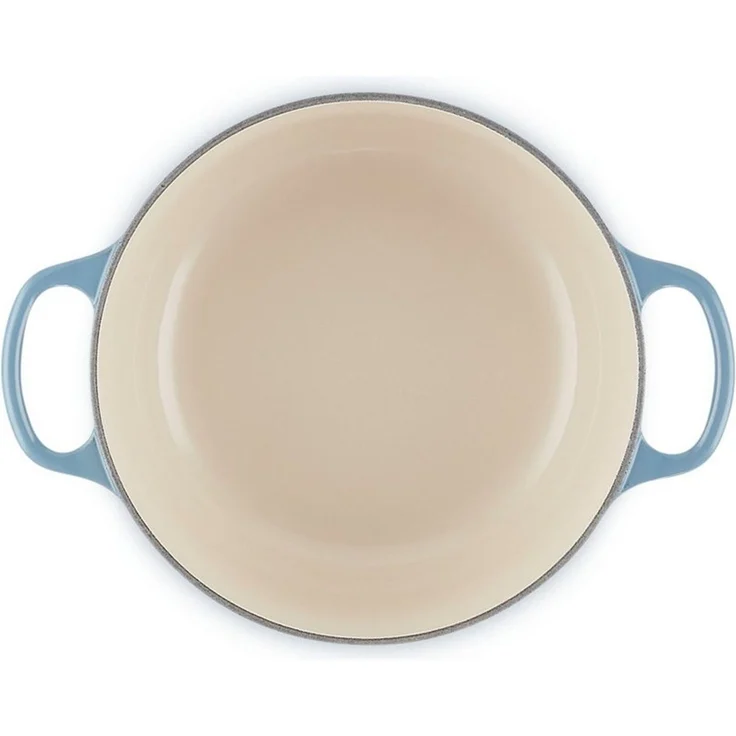Le Creuset Signature Gusseisen-Bräter mit Deckel, Ø 20 cm, Rund, Für alle Herdarten und Induktion geeignet, Volumen: 2,4 l, 3,092 kg, Chambray, 21177204344441 – Bild 4