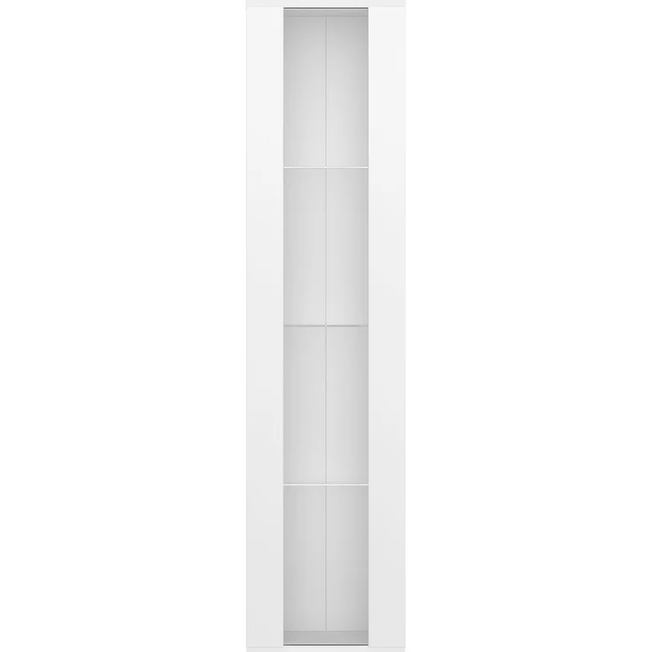 ZUBALIYA Vitrine, mit LED-Beleuchtung, mit App-Steuerung, mit Glasböden, wandmontierbar, H 170 × T 40 × B 29 cm, Weiß, Spanplatte – Bild 19