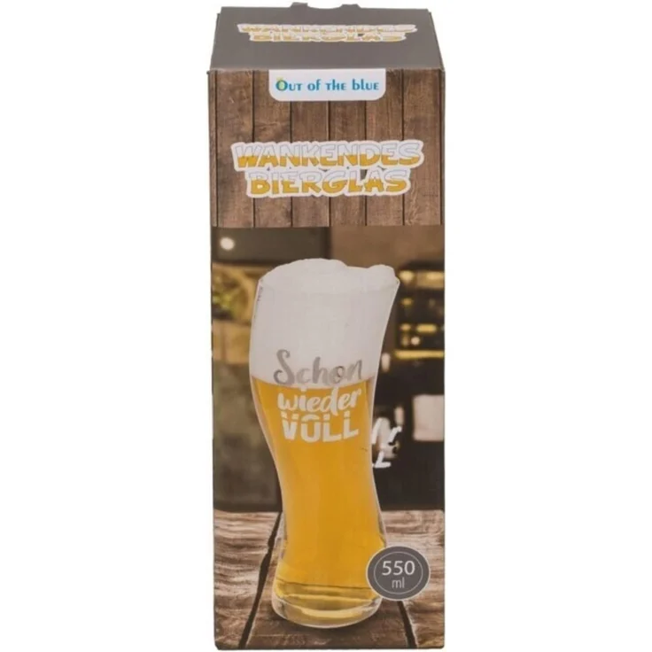 Wankendes Bierglas "schon wieder voll" 569ml Scherzartikel – Bild 3
