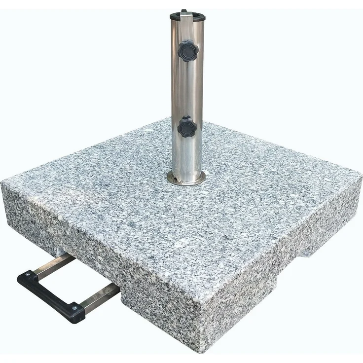 Gardissimo ROBUSTO 50kg Schirmständer Granitständer mit Trolley-Funktion & Rollen – Bild 4