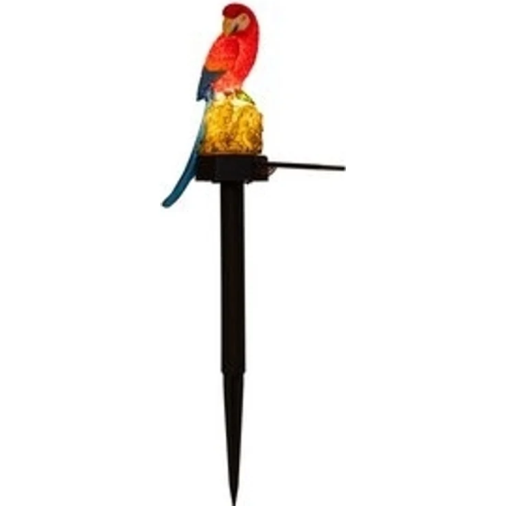 Haushalt International LED Solarleuchte Solar-Gartenstecker Papagei Solarlampe, LED, warmweiß, Solarbeleuchtung – Bild 6