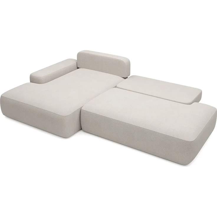 Vente-unique - DAVISO - Schlafsofa - Plastik - Kunststoff (PVC) - Beige - 276 x 164 x 87 cm – Bild 5