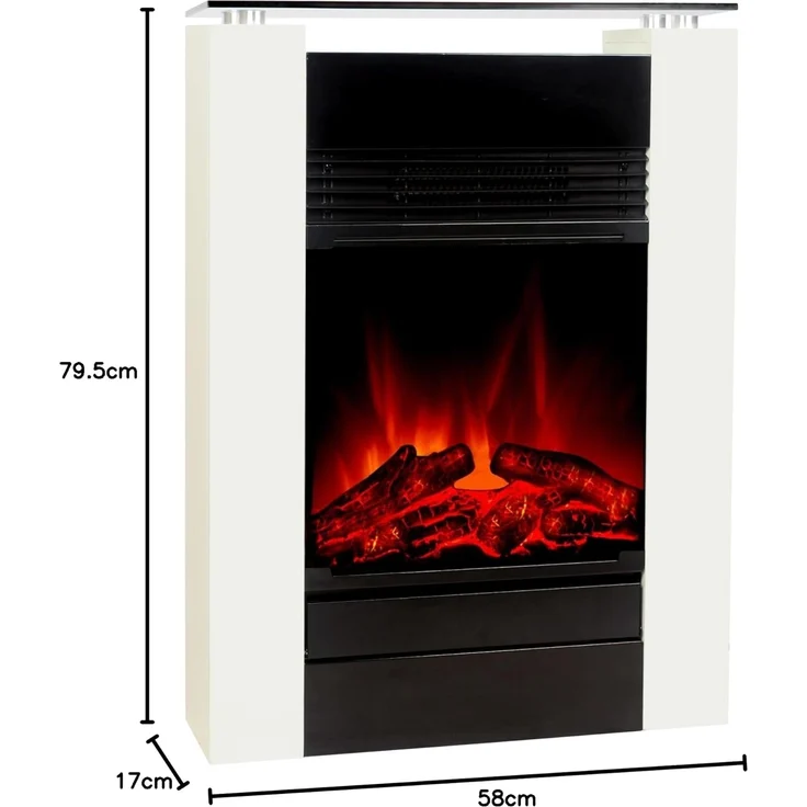 El Fuego Elektrokamin Tessin AY 0626 weiß Dekokamin 900/1800W Fernbedienung – Bild 5
