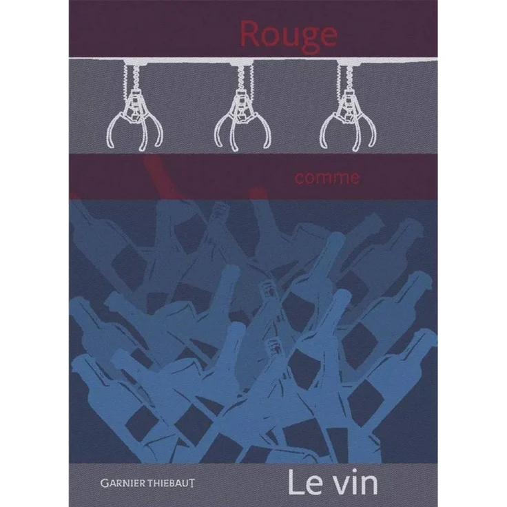 Garnier-Thiebaut Geschirrtuch Rouge Comme Le Vin Tricolore 50x70 Cm 100% Baumwolle – Bild 2
