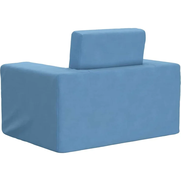 vidaXL Schlafsofa für Kinder Blau Weicher Plüsch 4104788 – Bild 6