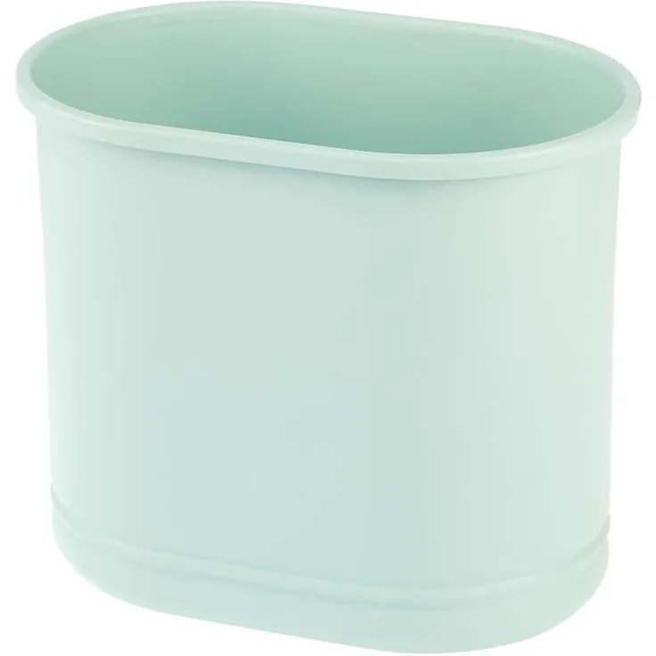 mDesign Mülleimer Abfalleimer Papierkorb Ordnung 9.5L Oval Metall Mintgrün