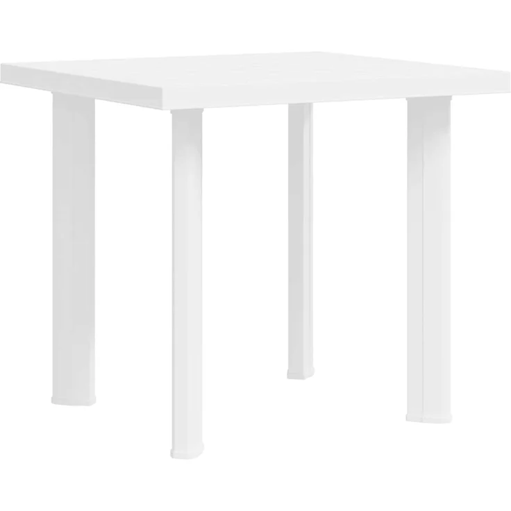 Gartentisch, Balkontisch, Beistelltisch Weiß 80x75x72 cm Kunststoff – Bild 7