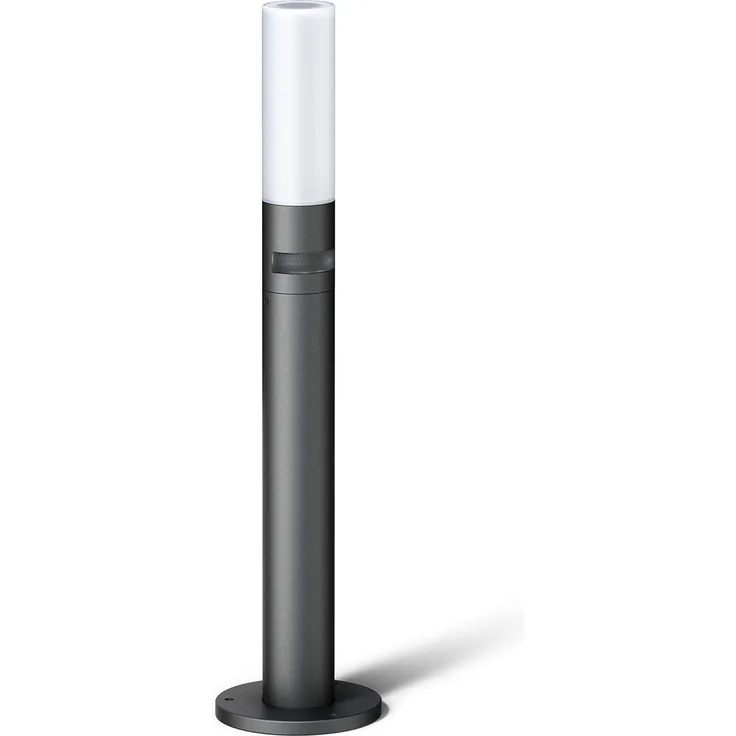 LED-Wegeleuchte GL 65 S, Gartenleuchte mit 180° Bewegungsmelder, Aluminium, Opalglas, 8,7 W, Softlichtstart, Nachtlicht