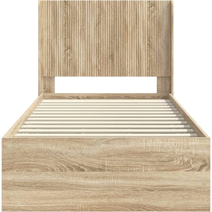 vidaXL Bettgestell mit Stauraum und Kopfteil Sonoma-Eiche 75 x 190 cm 3413991 – Bild 6