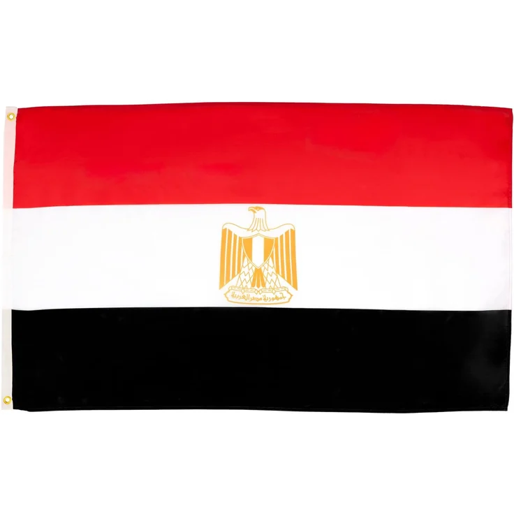 AZ FLAG - Flagge Ägypten - 250x150 cm - Ägyptische Große Fahne 100% Polyester mit Messing-Ösen - UV-beständig - Vives Farben - 300g