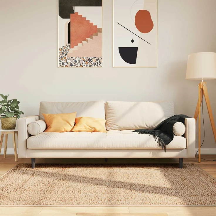 vidaXL Teppichläufer MARSA Gelb 120x170 cm Polyester und PVC 42023229 – Bild 1