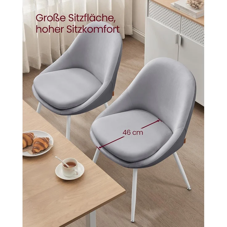 VASAGLE Esszimmerstuhl 2er Set/ 4er Set Küchenstuhl (4 St), stuhl bis 120 kg – Bild 4