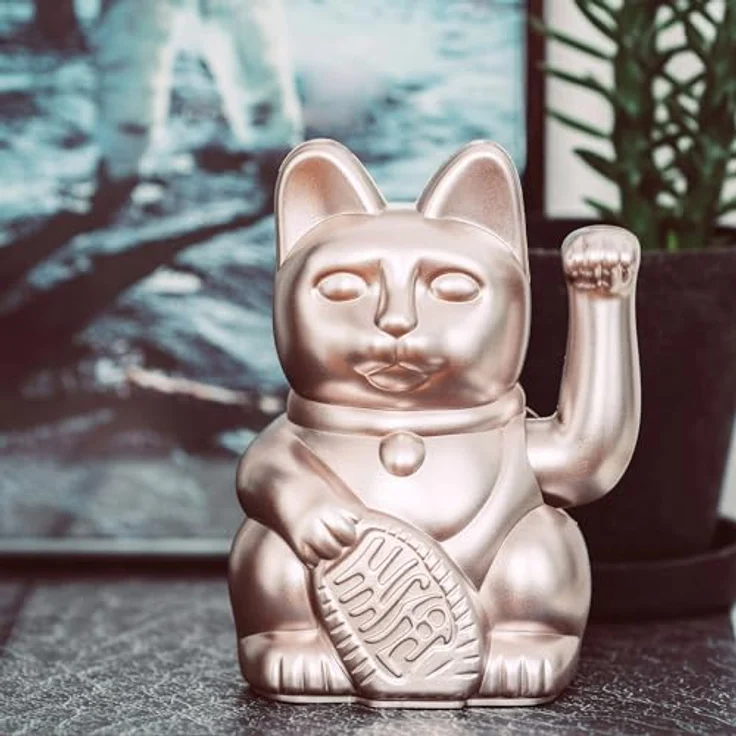 Donkey Winkekatze Lucky Cat Metallic Rosa – Bild 4