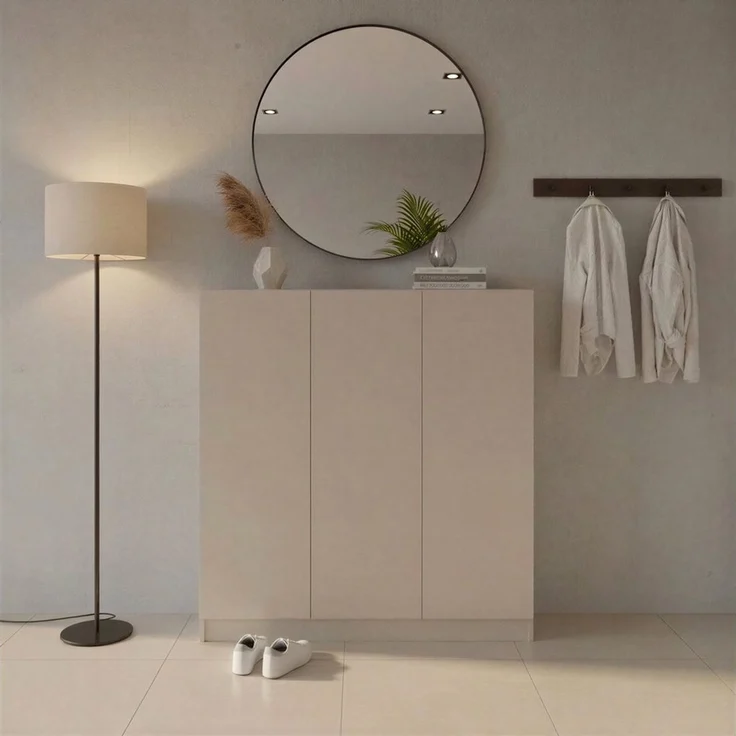 borchardt Möbel Schuhschrank Vaasa, Breite 114 cm, Höhe 120 cm, 12 Fächer viel Stauraum, grifflos mit push-to-open, verstellbare Einlegeböden – Bild 2