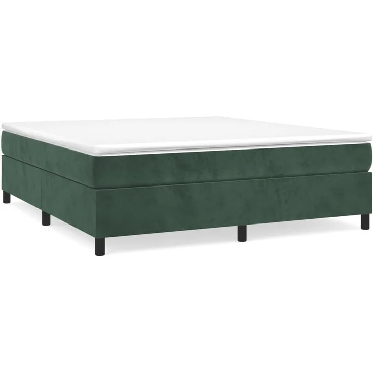 vidaXL Boxspringbett, Samt dunkelgrün, 180x200 cm – Bild 3