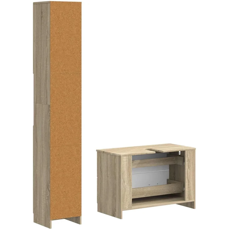 vidaXL 2-teiliges Badezimmer Schrank Set UTRECHT Sonoma-Eiche 3417569 – Bild 5