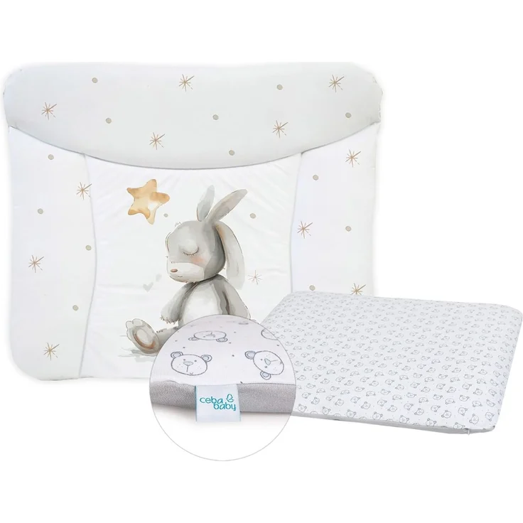 Ceba Baby® Wickelauflage 75x72 cm – Weiche Baby Wickelunterlage - Wasserdicht, abwaschbar - inkl. abnehmbarem Baumwollbezug – Für Jungen und Mädchen – OEKO-TEX® Standard 100 – Made in EU – Bild 1