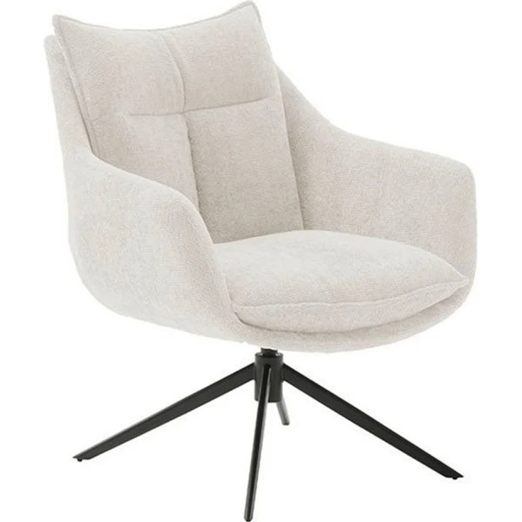 Loungesessel Parker - Creme / Schwarz – Bild 2