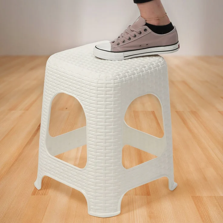 KADAX Hocker Küchenhocker Stuhl Weiß 120kg – Bild 4