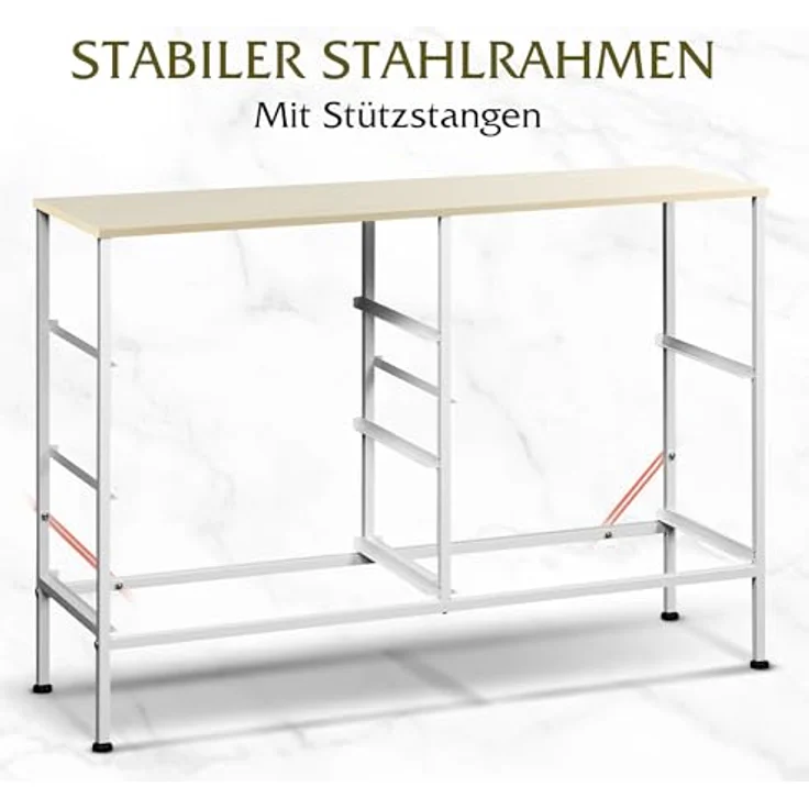 WLIVE Kommode mit 5 Schubladen aus Stoff, Kommodenschrank für Schlafzimmer, Kommode Wohnzimmer, mit Stabiler Stahlrahmen und Holzplatte, Hellgrau – Bild 8