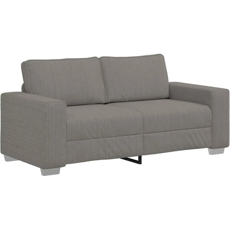 vidaXL Zweisitzer-Sofa Hellgrau 180x77x82 cm Cordstoff 4105200 – Bild 1
