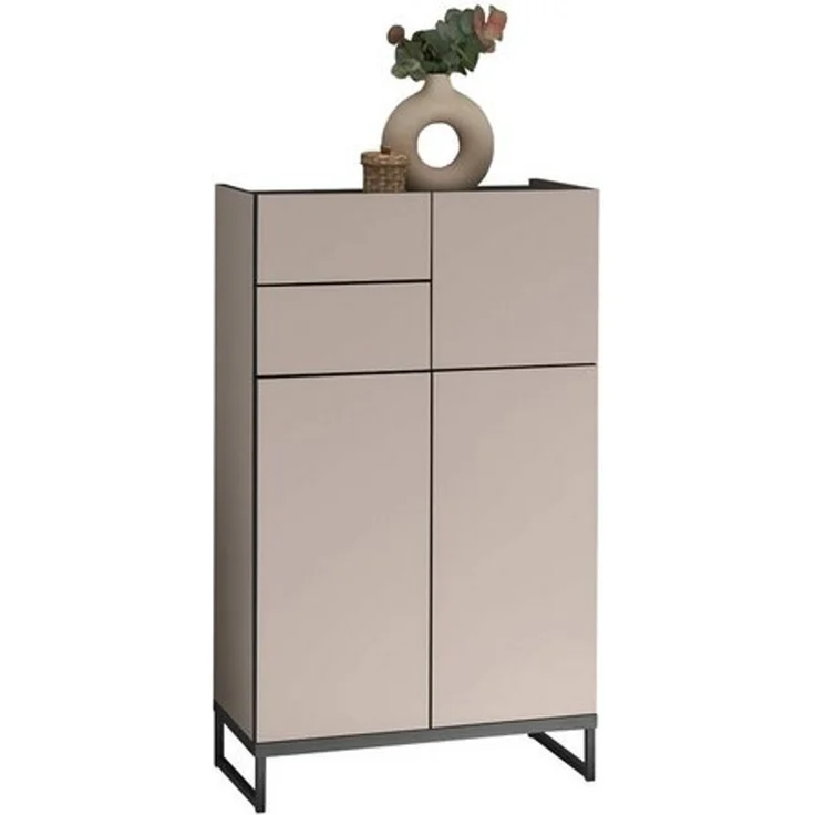 moebel-dich-auf Highboard VENEZIA (Badezimmer Midischrankin kaschmir 60 cm breit), push to open – Bild 4