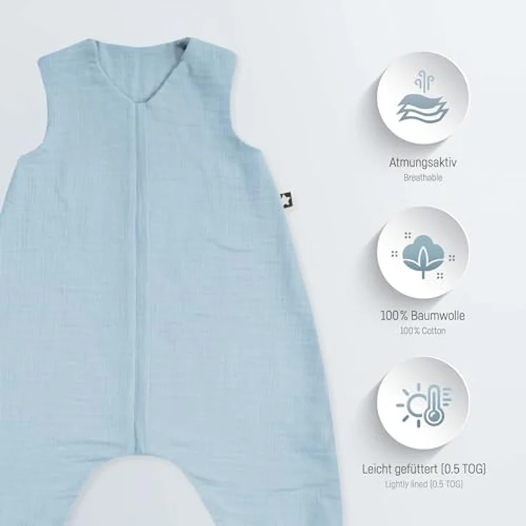 Julius Zöllner Jumper Musselin denim 80 – Bild 3