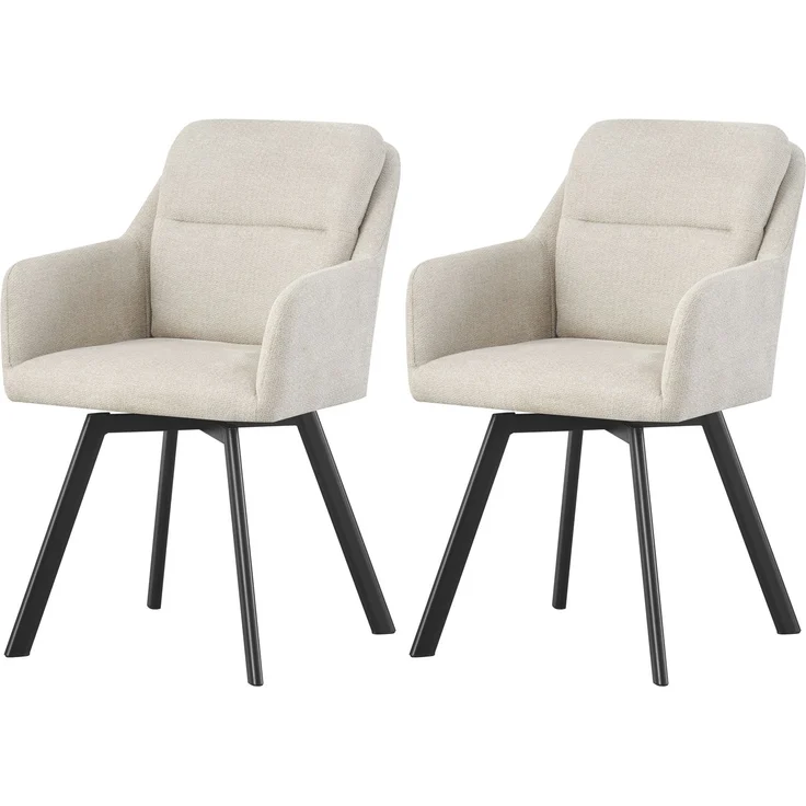 Stuhl (B/H/T): 53 x 87 x 62 cm in Creme