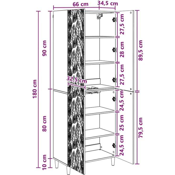 vidaXL Schrankset 2 pcs Hochglanz Weiß Holzwerkstoff 3416704 – Bild 9