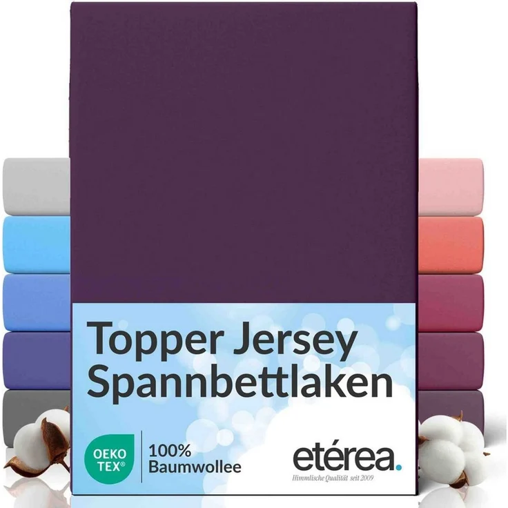 etérea Himmlische Qualität Spannbettlaken etérea Comfort Jersey Topper Spannbettlaken, Jersey, Gummizug: rundum, (1 Stück) – Bild 1