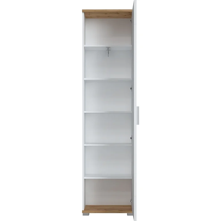 Garderoben-Set 6-teilig mit Garderobenschrank in weiß mit Eiche HUESCA-129 – Bild 10