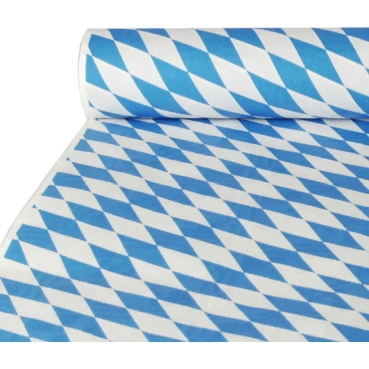 Papiertischtuch mit Damastprägung 10 m x 1 m "Bayrisch Blau"