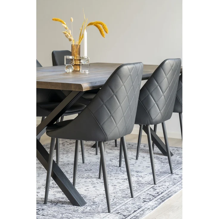 Teppich >Havanna< in Schwarz und weiß, Chenille-Polyester - 160x1x230cm (BxHxT) – Bild 2