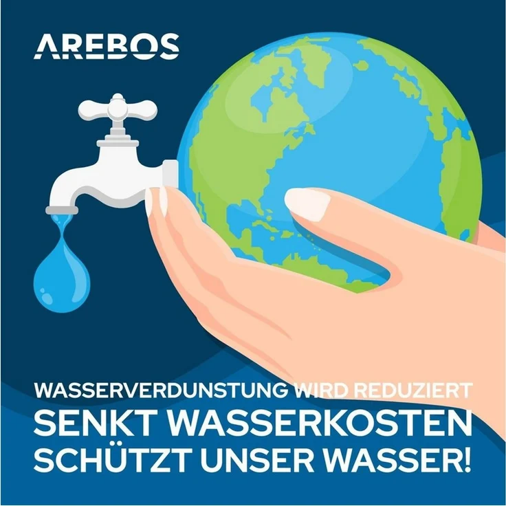 Arebos Solarabdeckplane Wärmeplane Solarfolie Solarplane Solarheizung Pool Heizung (Stück, Blau), Lässt sich auf die gewünschte Größe zuschneiden – Bild 3