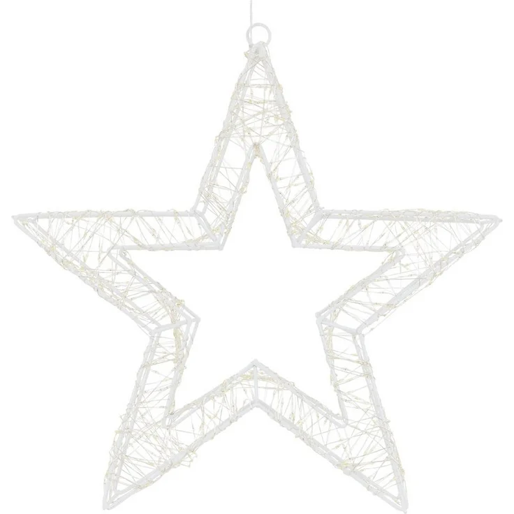 ECD Germany LED Stern Weihnachtsdeko Drahtstern Weihnachtsstern Dekostern für Weihnachten, Aufhängen Leuchtstern 960 LEDs inkl. Timer für Innen & Außen Warmweiß – Bild 3