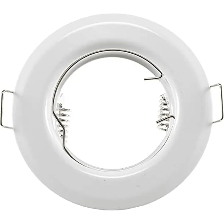 Einbaustrahler Ø80mm für 50mm Lampen Stahl Weiß lackiert