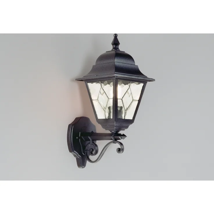 Außenleuchte, Wandlampe, Laterne, H 45 cm, Schwarz – Bild 3