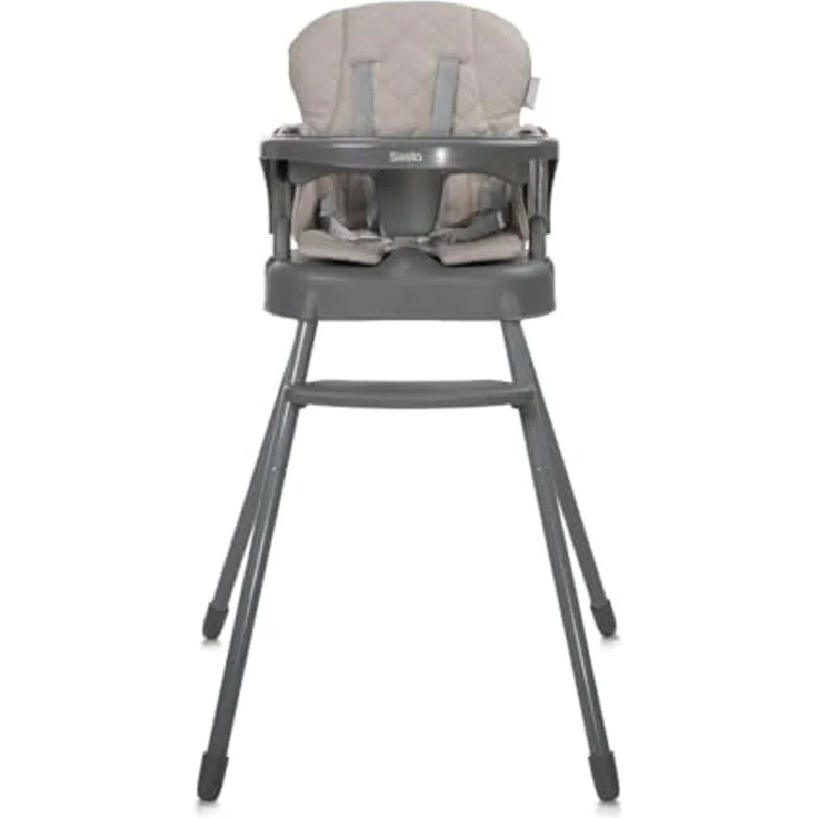 Lorelli Kinderhochstuhl Vanilla 3 in 1 Kinderstuhl, Tablett, Fußstütze, Gurt beige – Bild 2