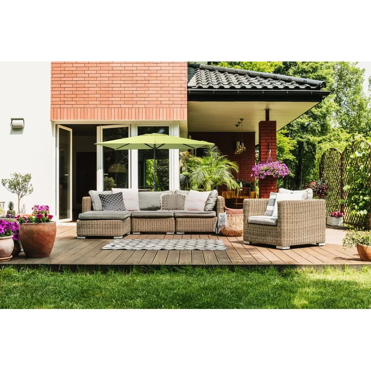 Primaster Sonnenschirm Florenz lindgrün 140 x 210 cm – Bild 4