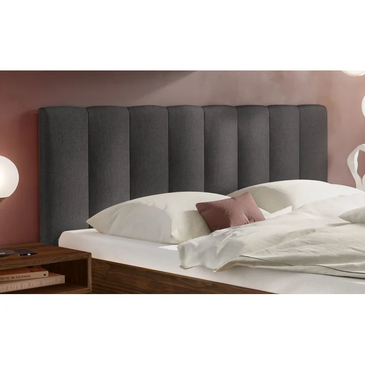 Hasena Bett Taliana Nussbaum mit Polster-Kopfteil 140x200 cm, Komforthöhe 25 cm – Bergamo – Bild 3