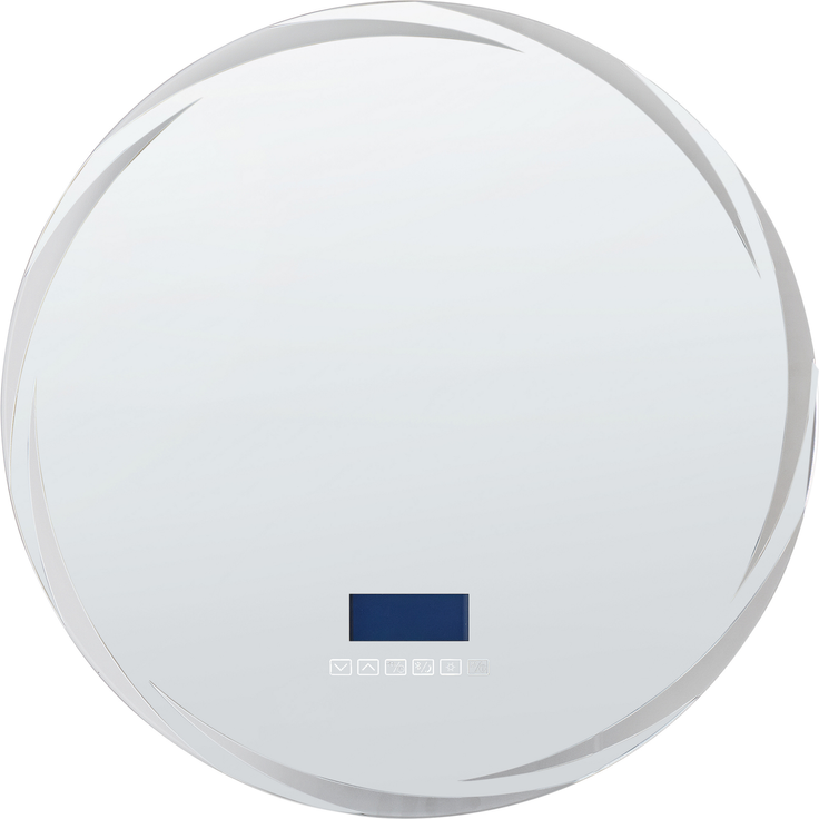 LED-Badezimmer-Spiegel TANAY 60 cm x 60 cm mit Bluetooth-Lautsprecher Silber