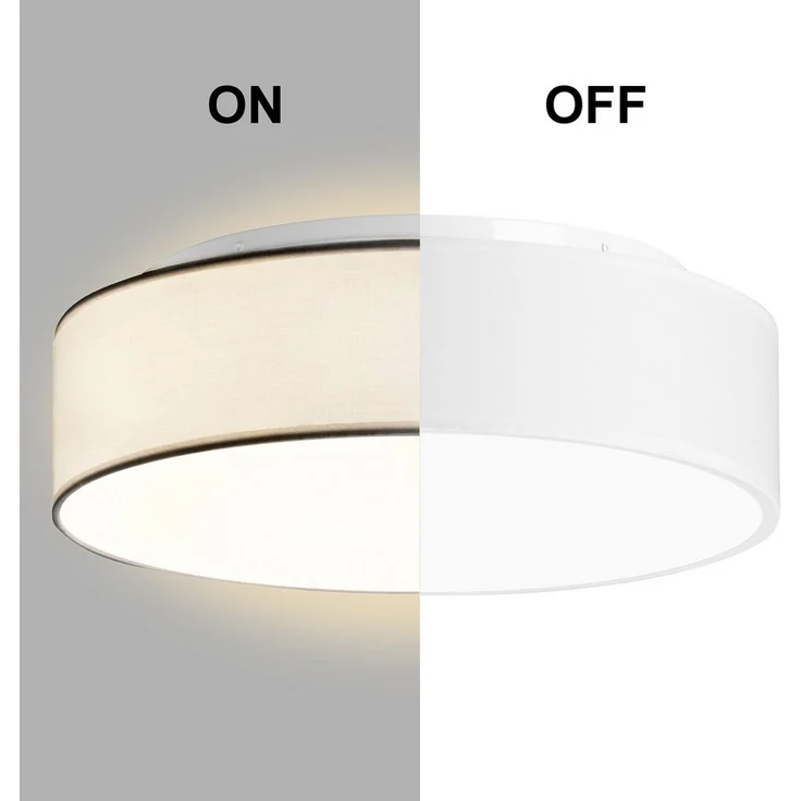 Zedelmaier Lampenschirm Deckenlampe Deckenleuchte mit Stoff-Lampenschirm, Wohnzimmerlampe Schlafzimmer Kinderzimmer Flur Lampe – Bild 2