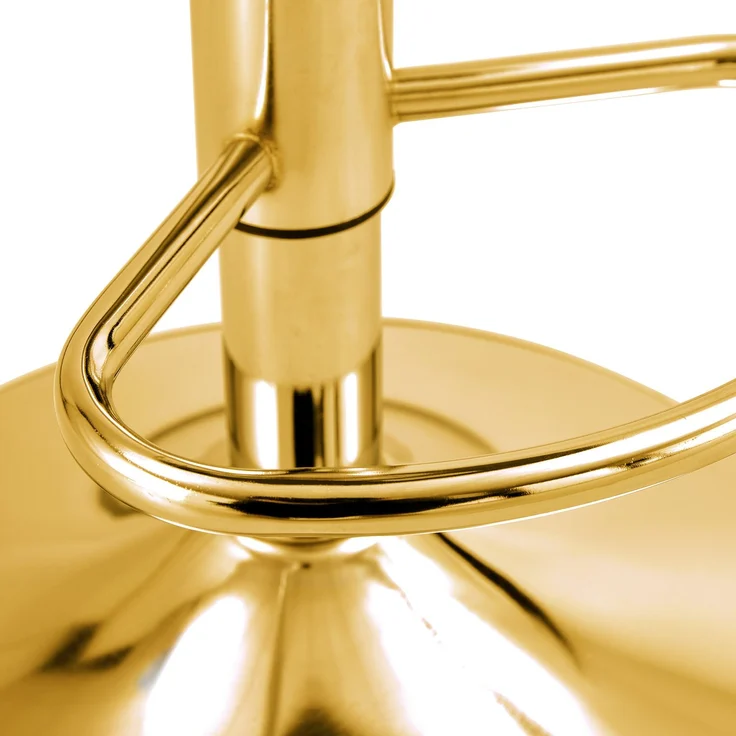 2er-Set höhenverstellbarer Barhocker: Transparente Rückenlehne + goldfarbene Metallbeine, Höhe verstellbar von 82-104 cm, Sitzfläche 360° drehbar.--Gold, Transparent--50.5x40.5x40.5cm--YOUDENOVA – Bild 9