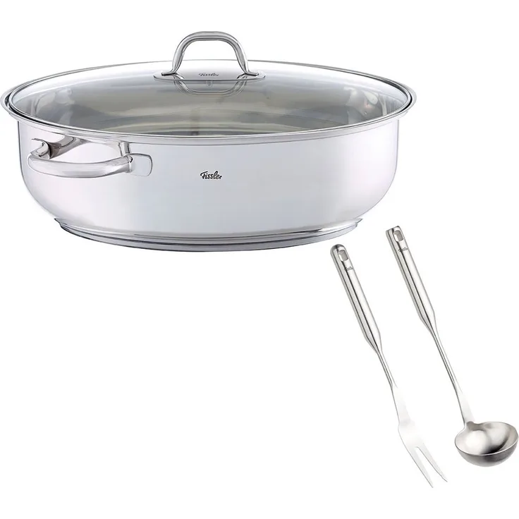 Fissler Edelstahlbräter, Edelstahl silber, 45 x 14.5 x 36.5 cm, für alle Herdarten geeignet