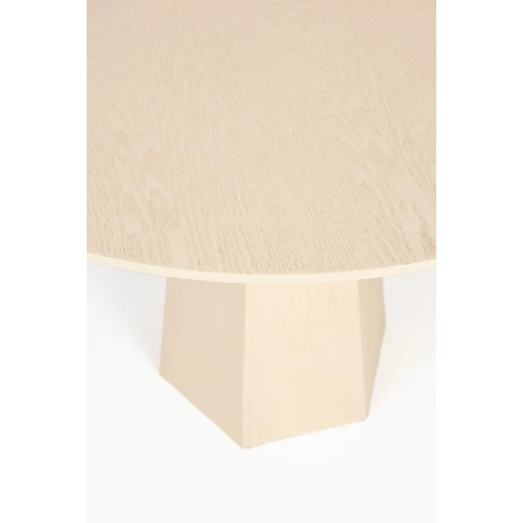 Zuiver Esstisch Pilar Rund aus Eschenfurnier in Beige, Ø100 cm, 100x100x76 cm – Bild 5