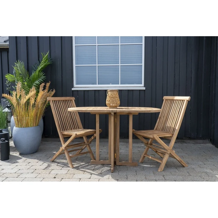 Gartenstuhl >Toledo< (2er-Set) in Teak, Massivholz - 46x89x62cm (BxHxT) – Bild 9
