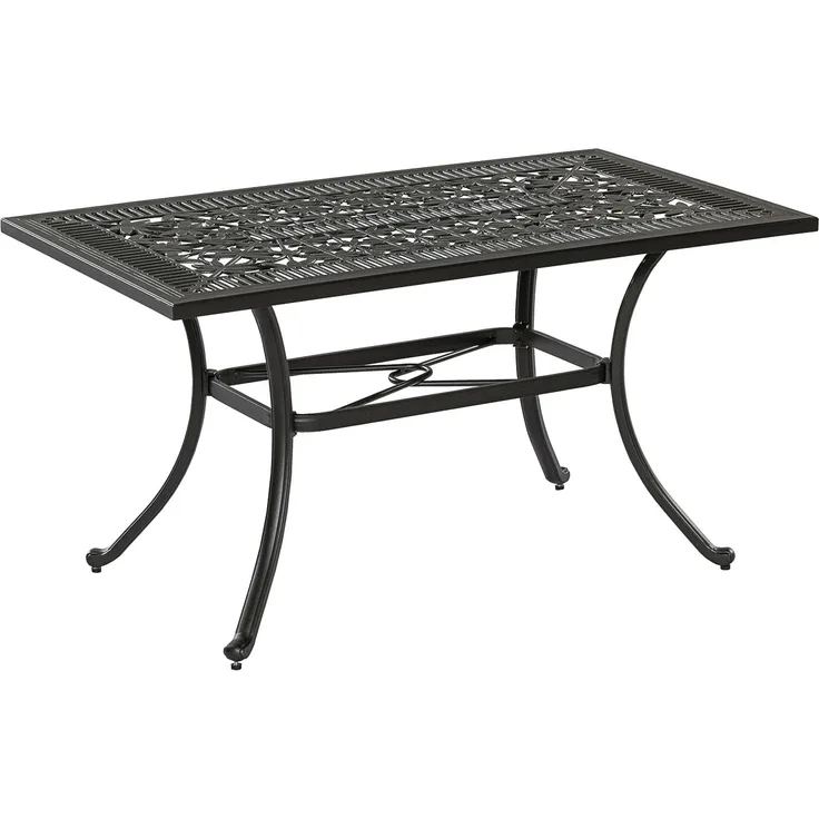 Gartentisch, 140x80 cm, Auliminiumguss